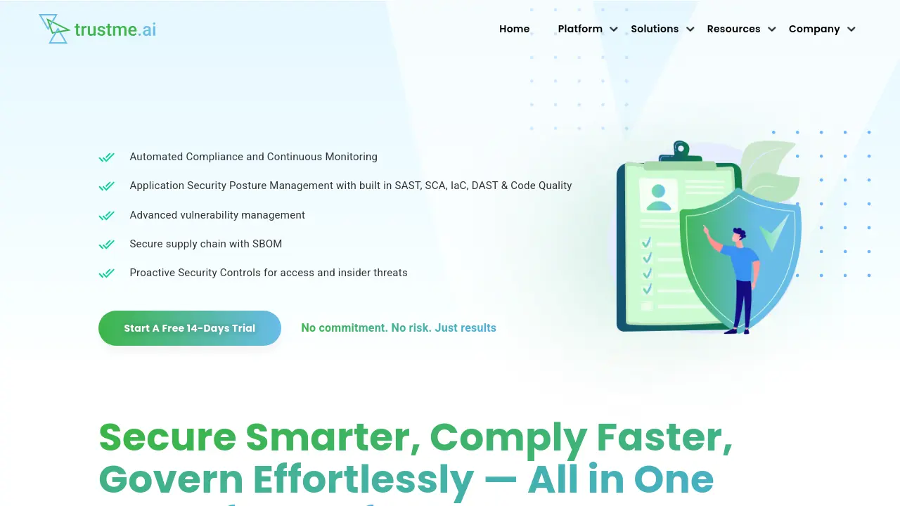 Screenshot of TrustMe.ai