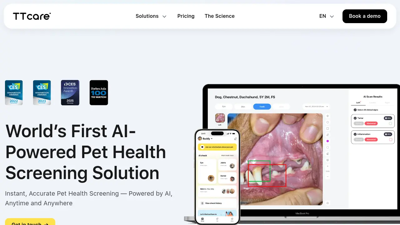 Screenshot of TTcare