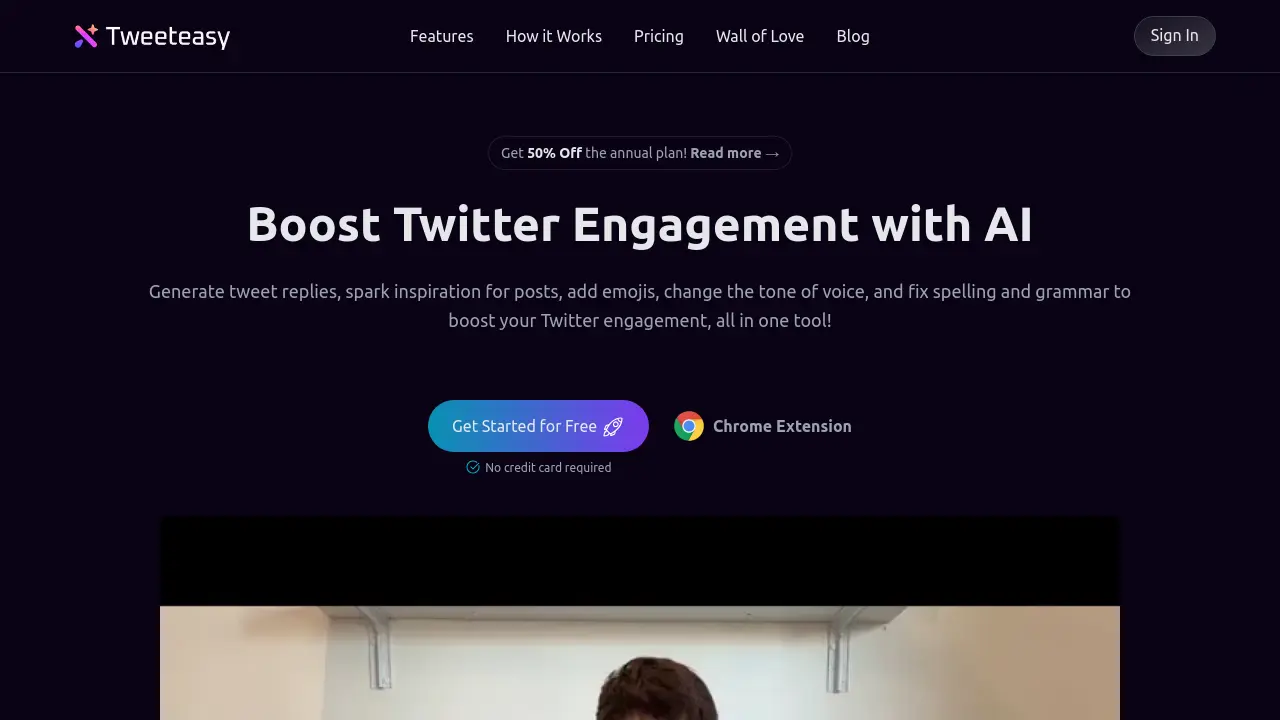 Screenshot of Tweeteasy