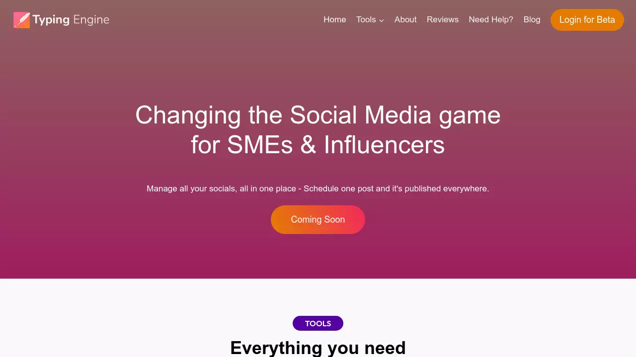 Screenshot of Typing Engine AI