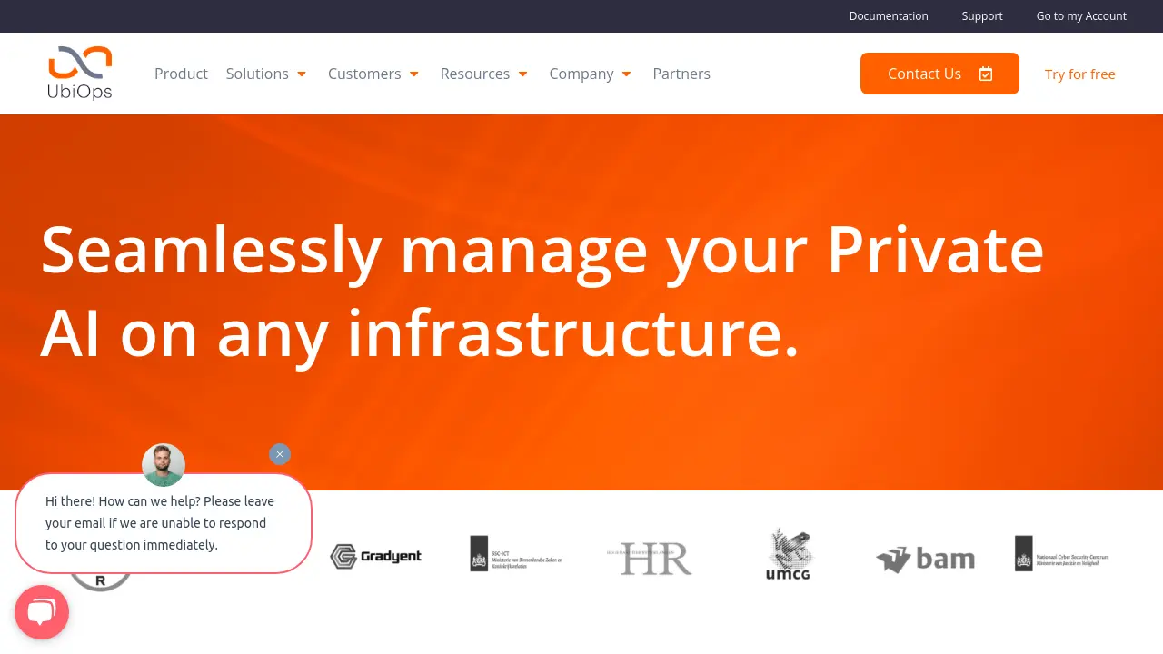Screenshot of UbiOps