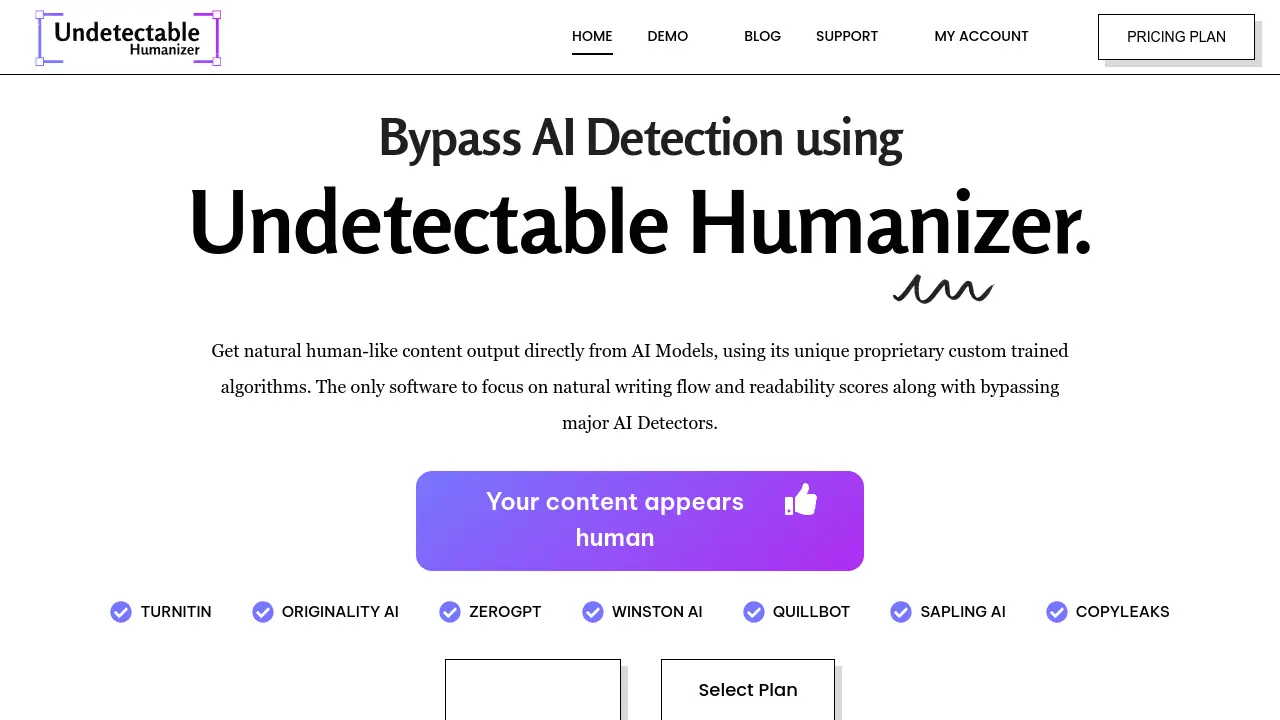 Screenshot of Undetectable Humanizer