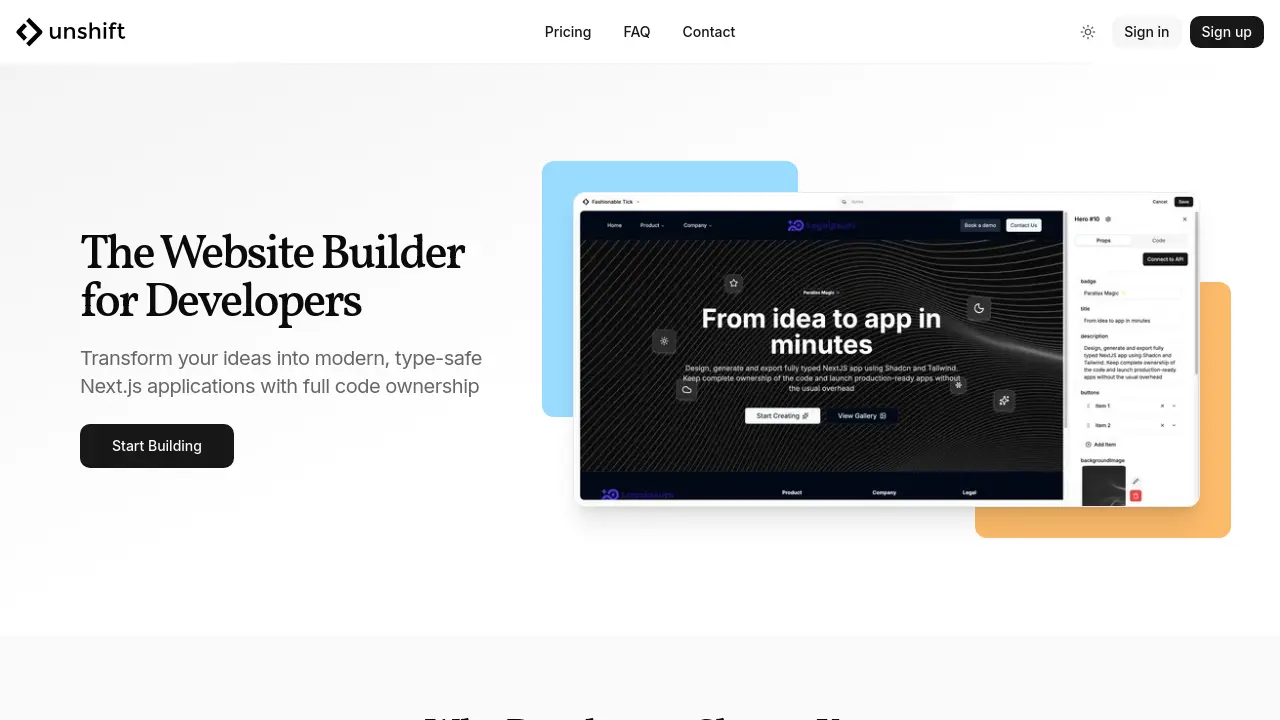 Screenshot of Unshift