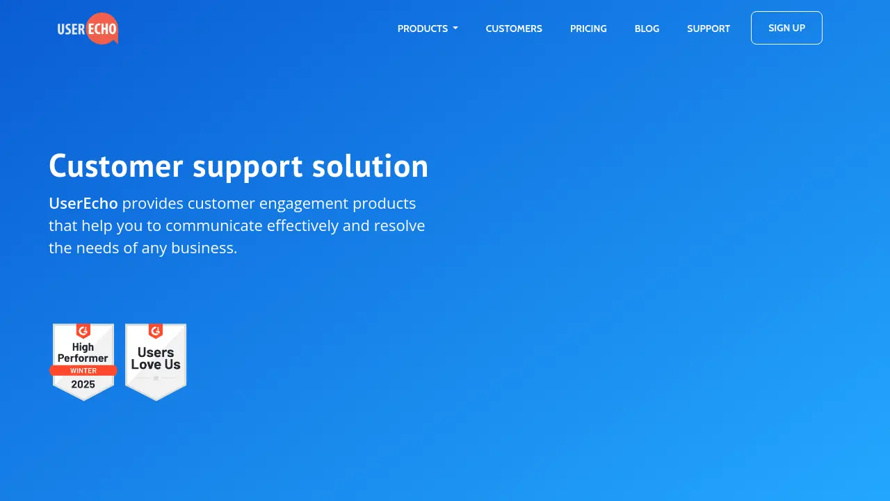 Screenshot of UserEcho