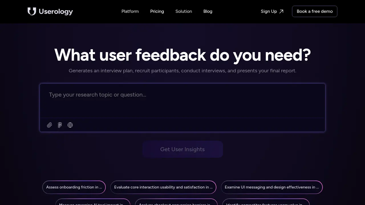 Screenshot of Userology