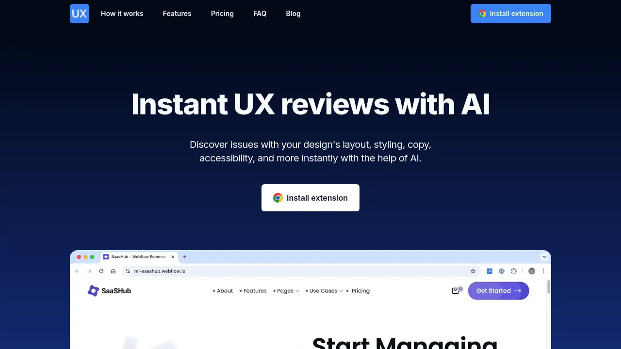 Screenshot of UX Eyer