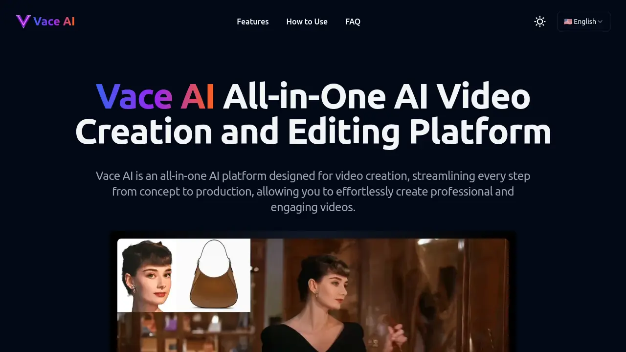 Screenshot of Vace AI