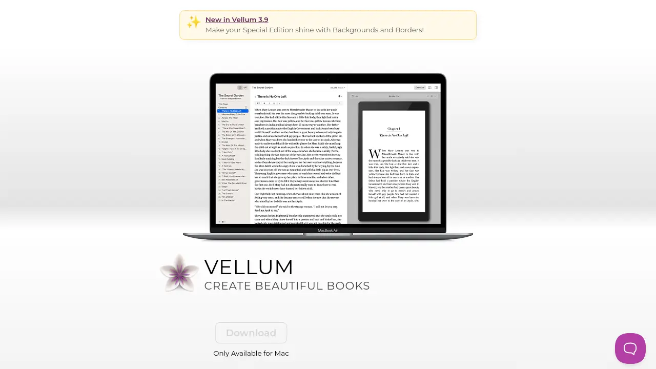 Screenshot of Vellum