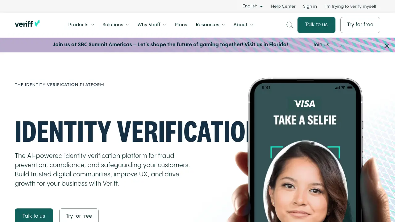 Screenshot of Veriff