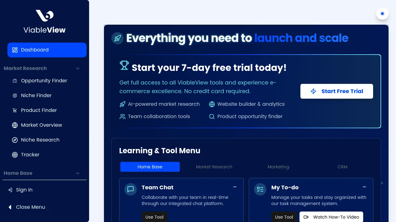 Screenshot of ViableView