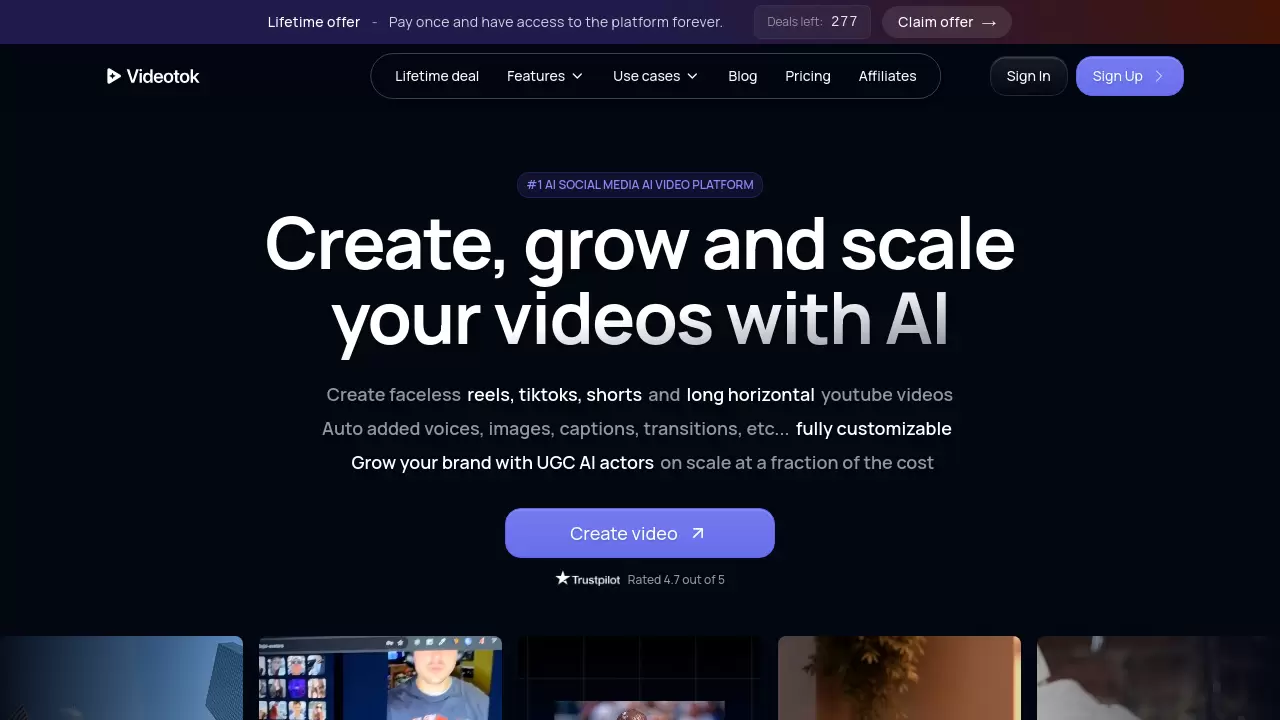 Screenshot of Videotok
