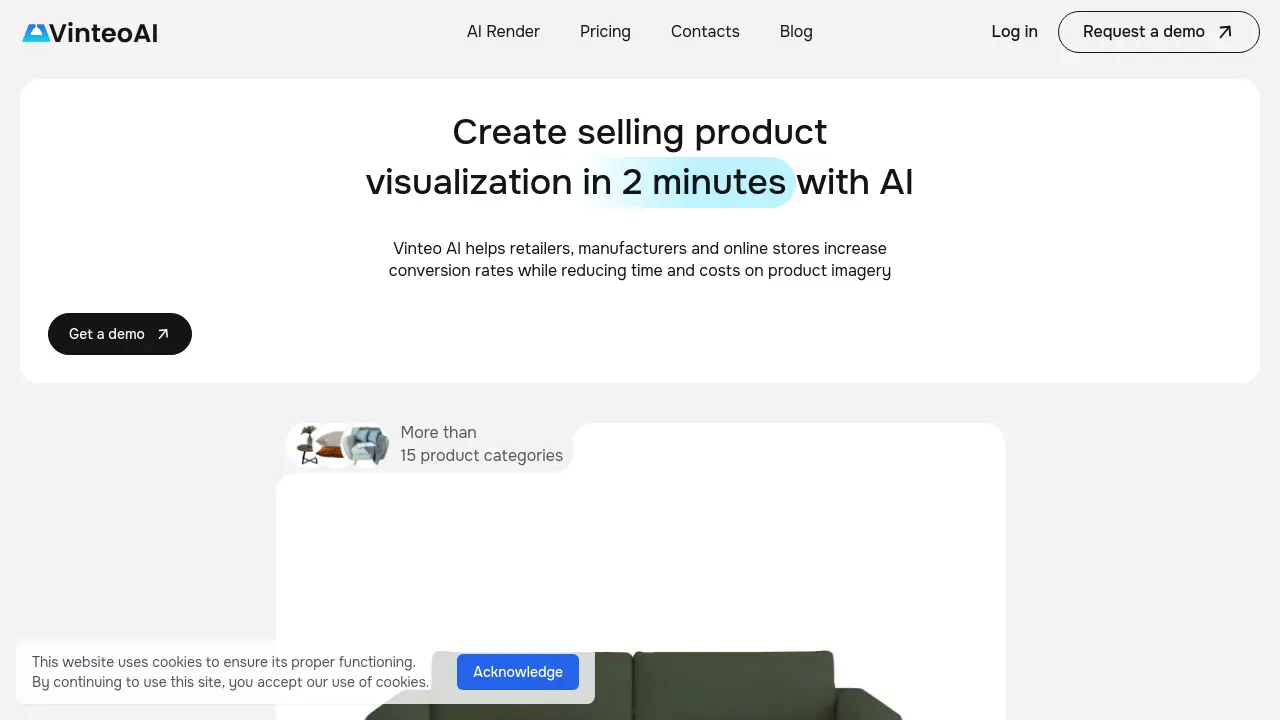 Screenshot of Vinteo AI
