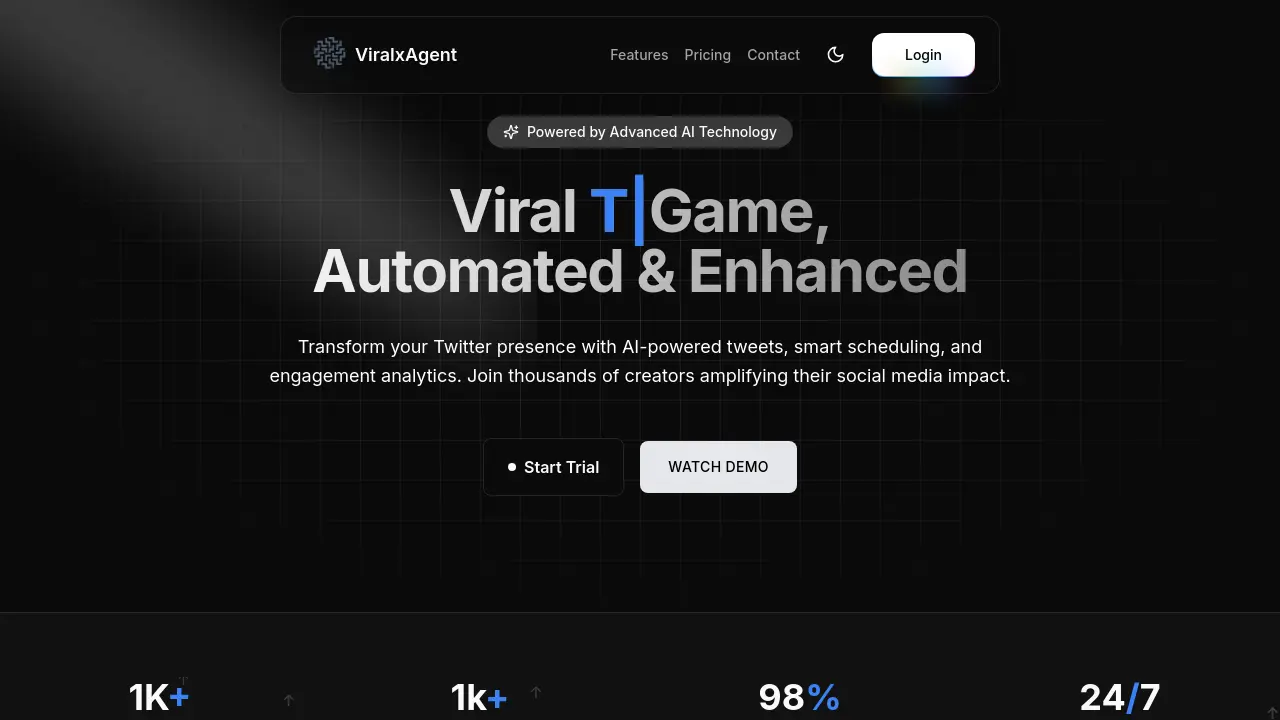 Screenshot of ViralxAgent
