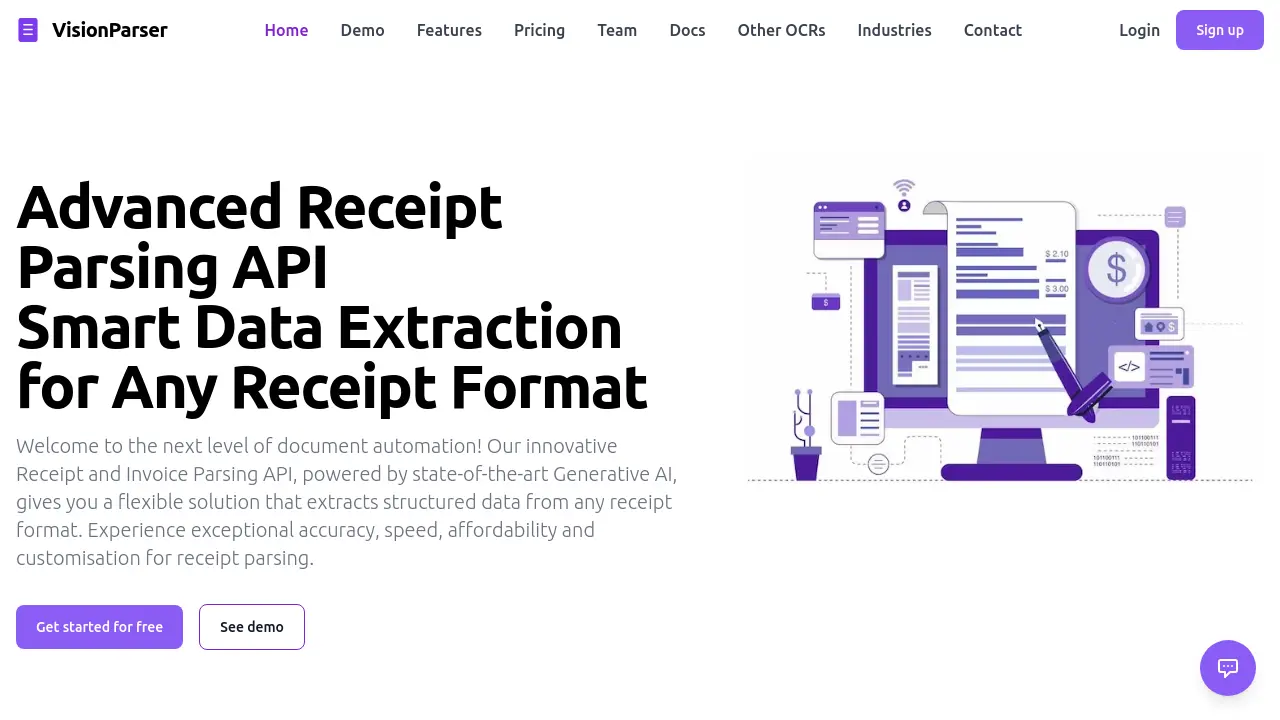 Screenshot of VisionParser
