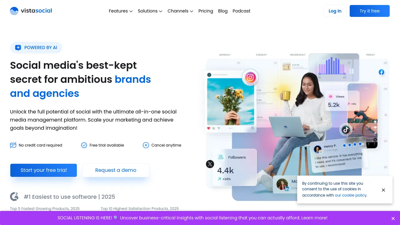 Screenshot of Vista Social