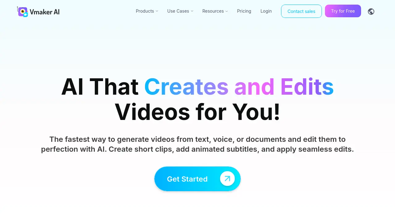 Screenshot of Vmaker AI
