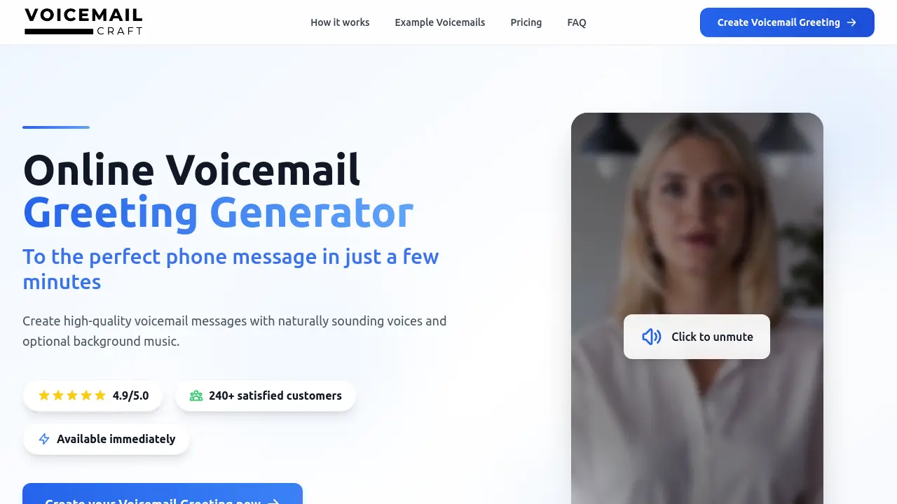 Screenshot of VoiceMailCraft
