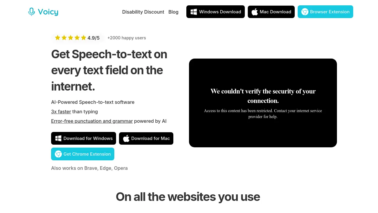Screenshot of Voicy