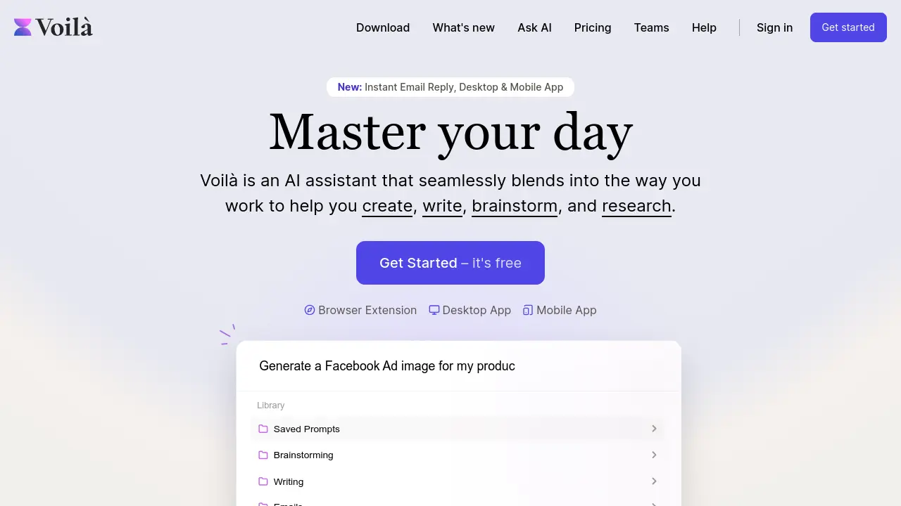 Screenshot of Voilà