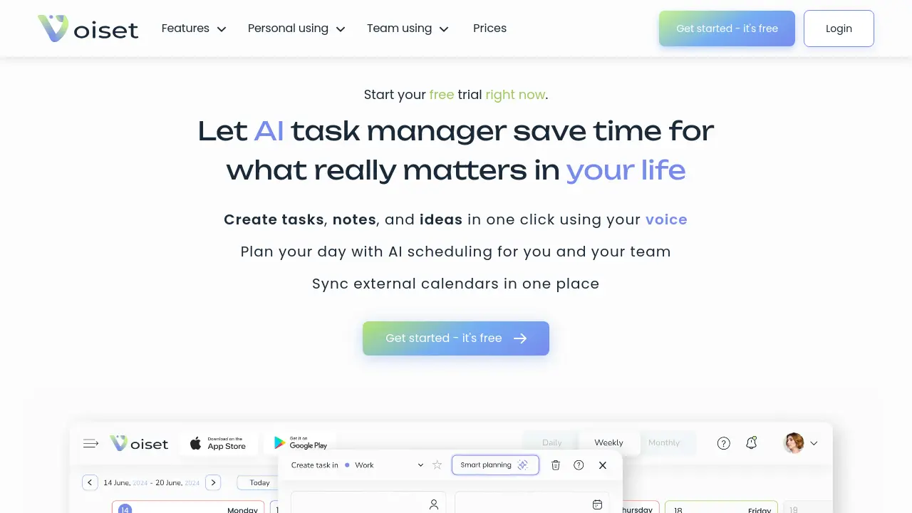 Screenshot of Voiset