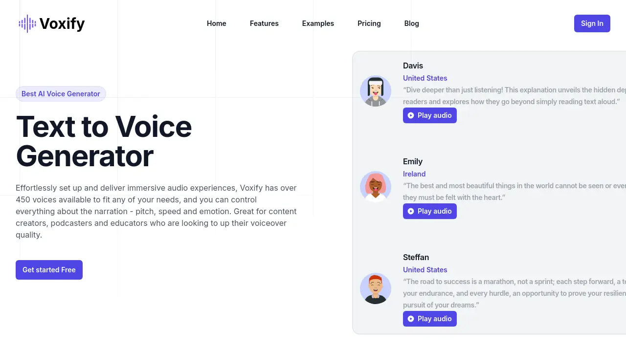Screenshot of Voxify