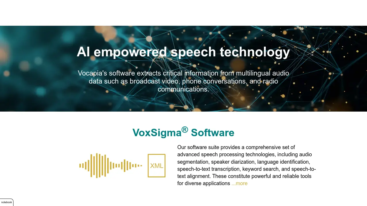 Screenshot of VoxSigma