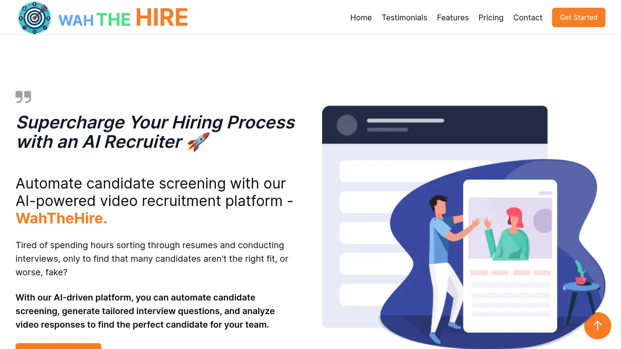 Screenshot of WAHTHEHIRE