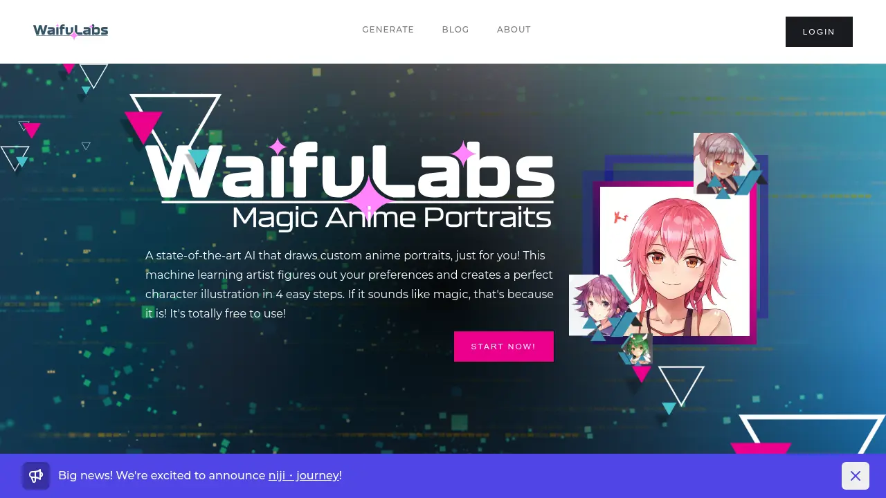 Screenshot of Waifu Labs