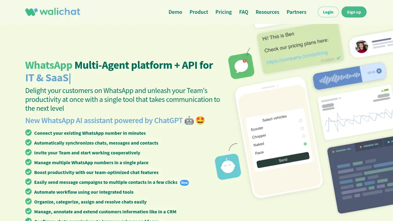 Screenshot of WaliChat