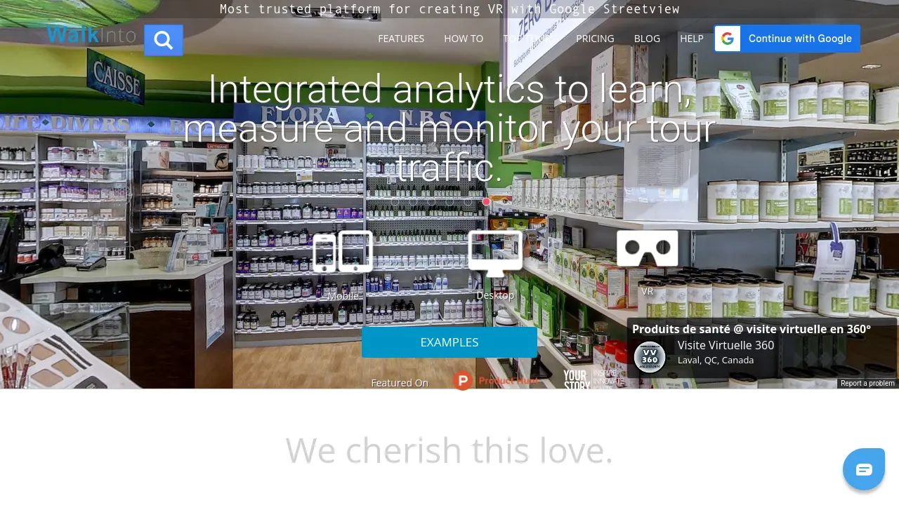 Screenshot of WalkInto