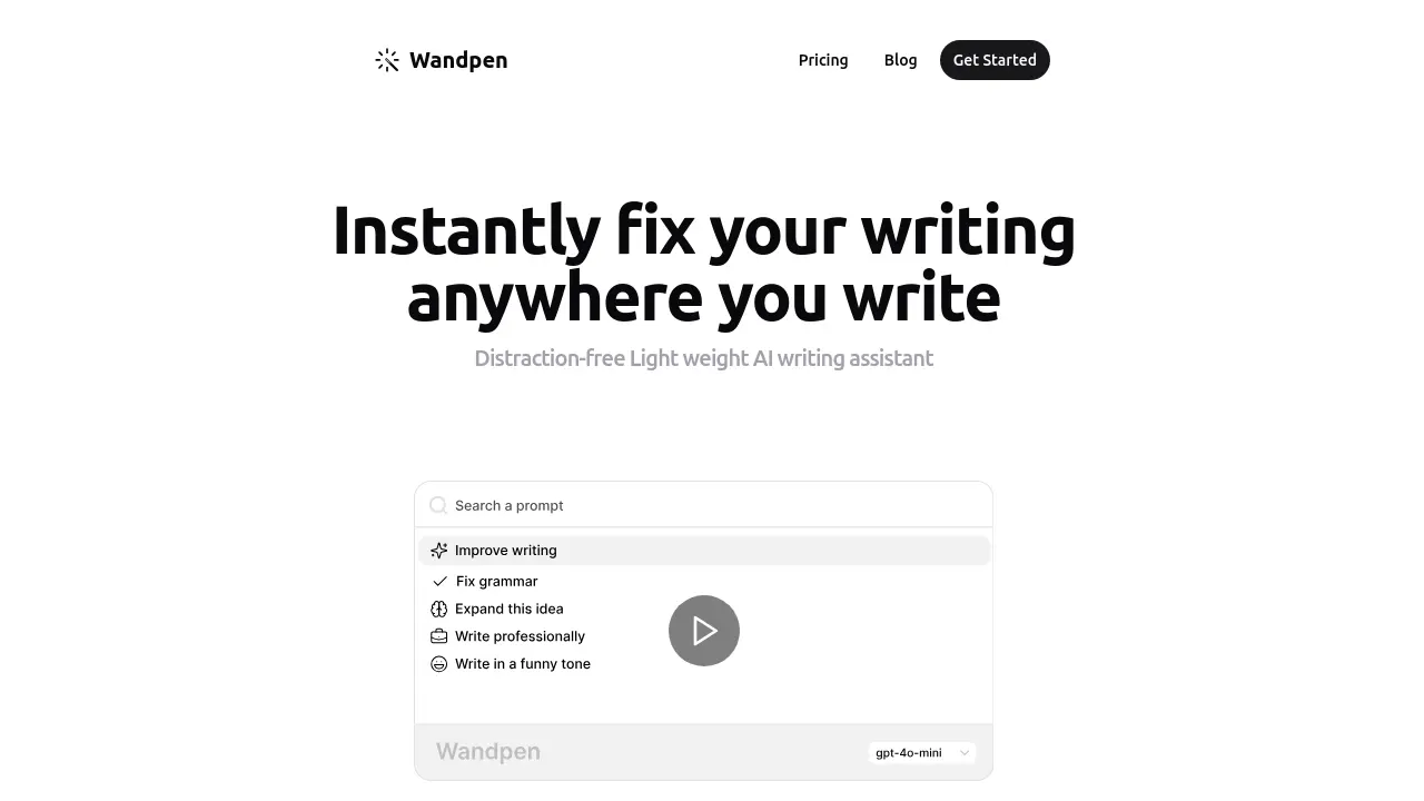 Screenshot of Wandpen