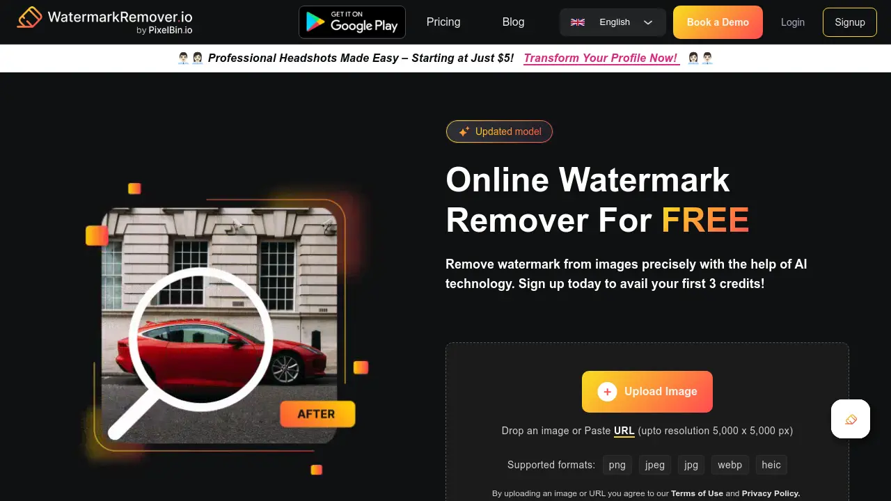 Screenshot of WatermarkRemover.io
