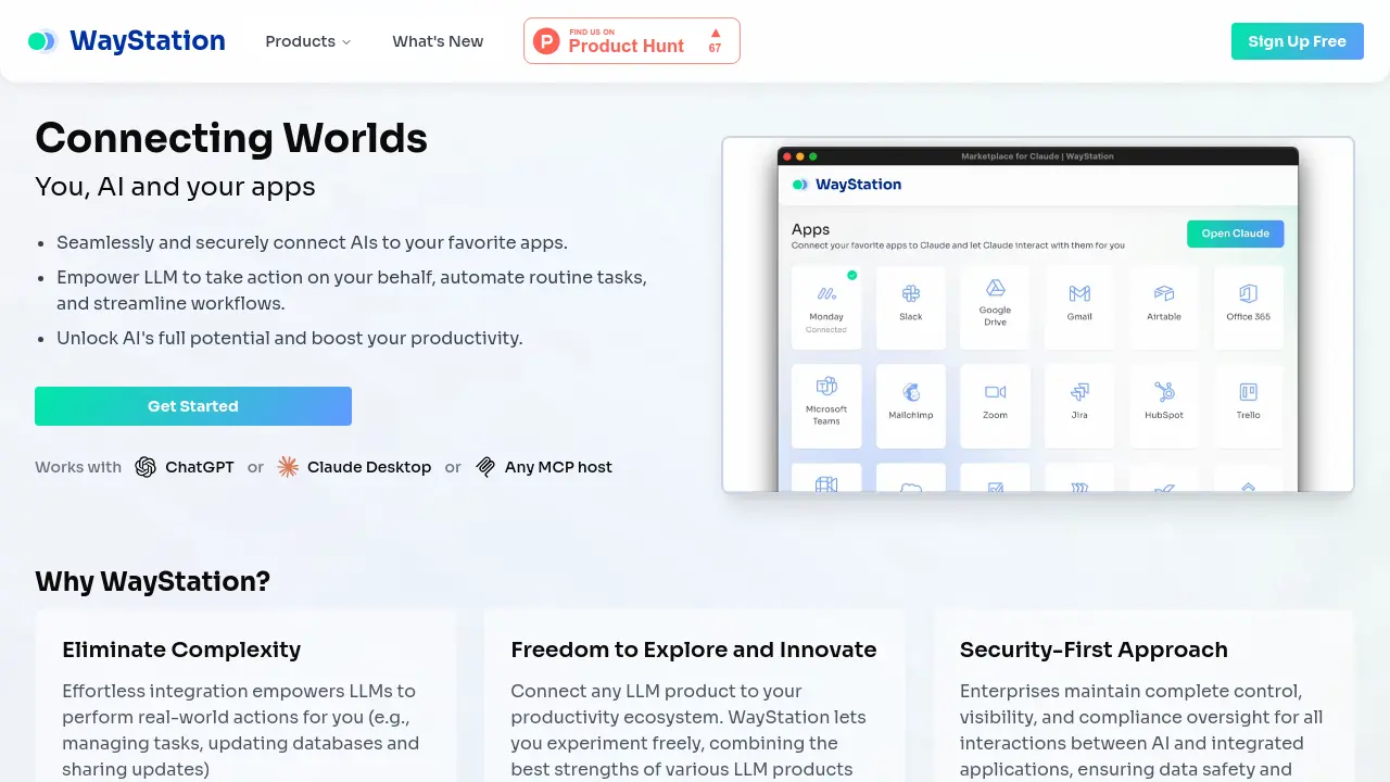 Screenshot of WayStation