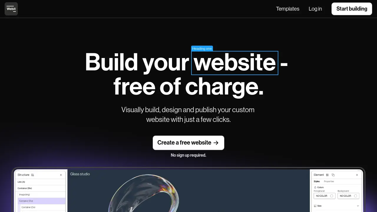 Screenshot of Webit