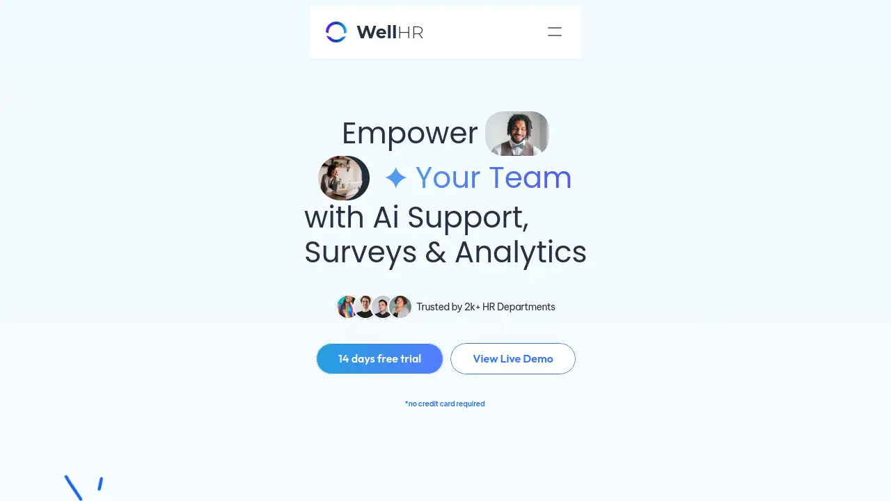 Screenshot of WellHR