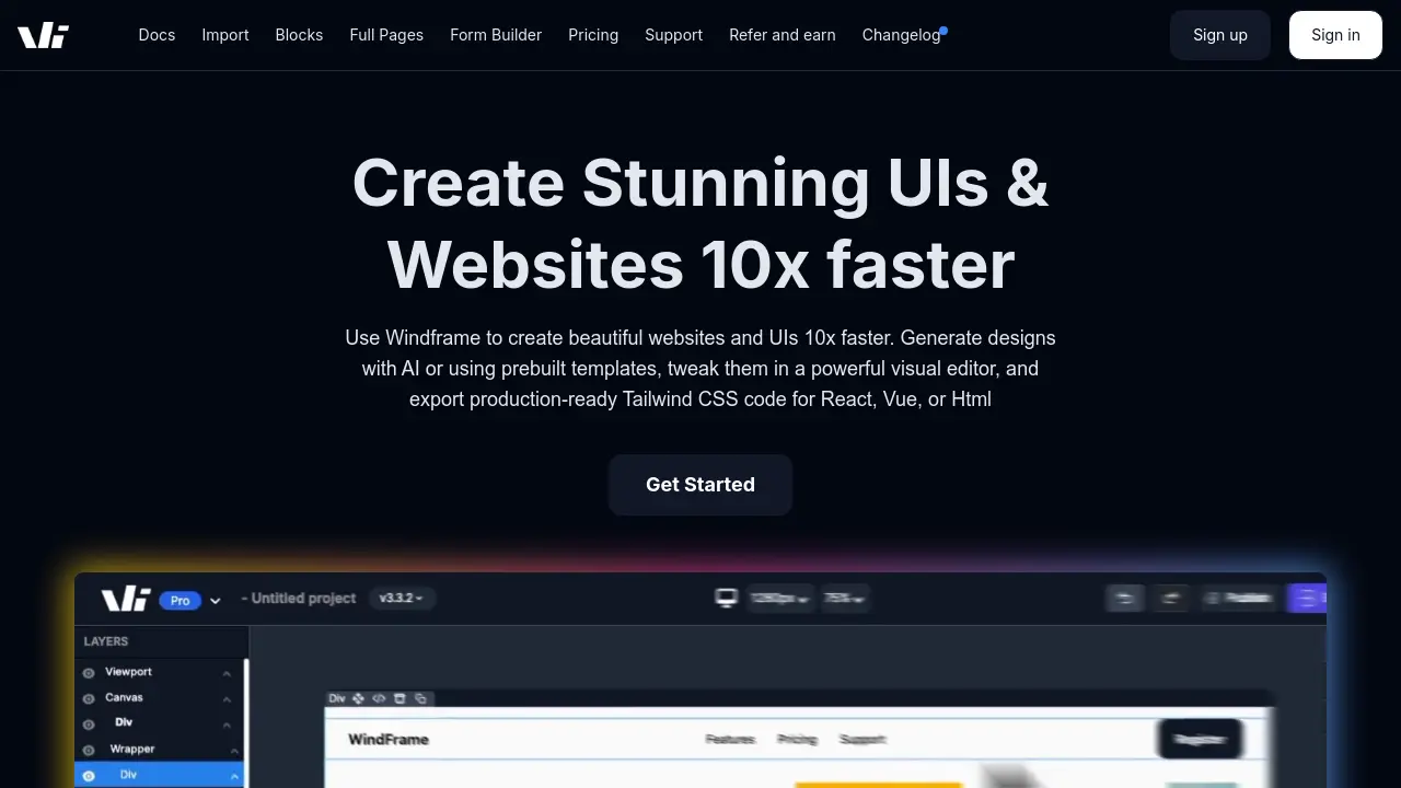 Screenshot of Windframe