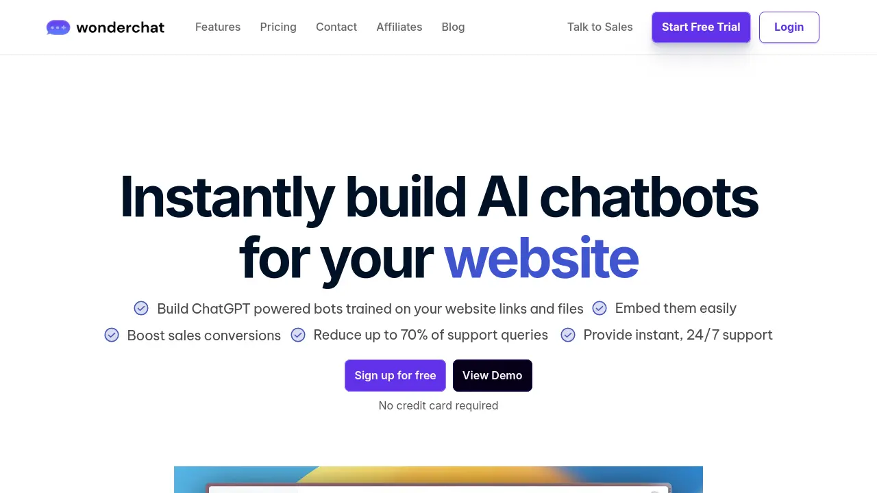 Screenshot of Wonderchat