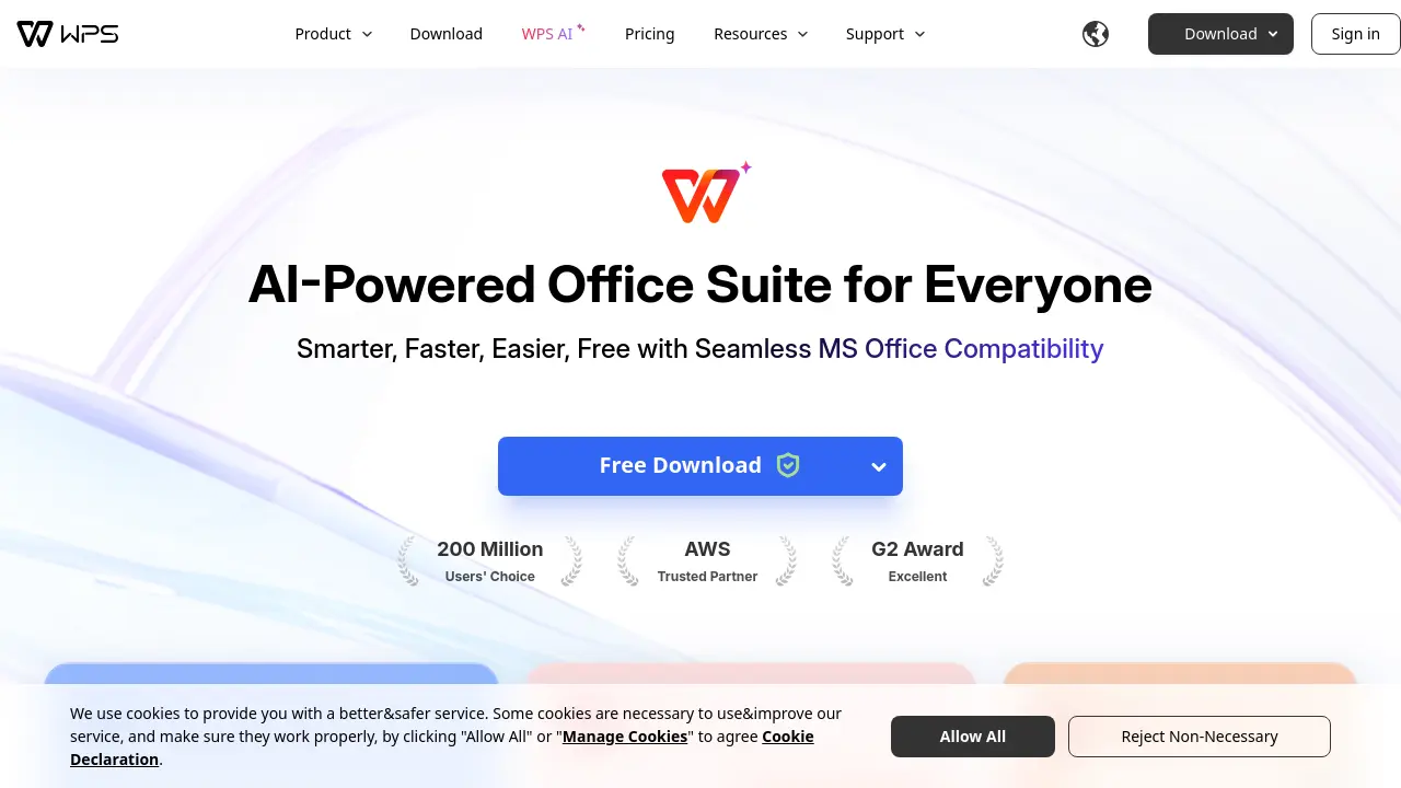 Screenshot of WPS AI