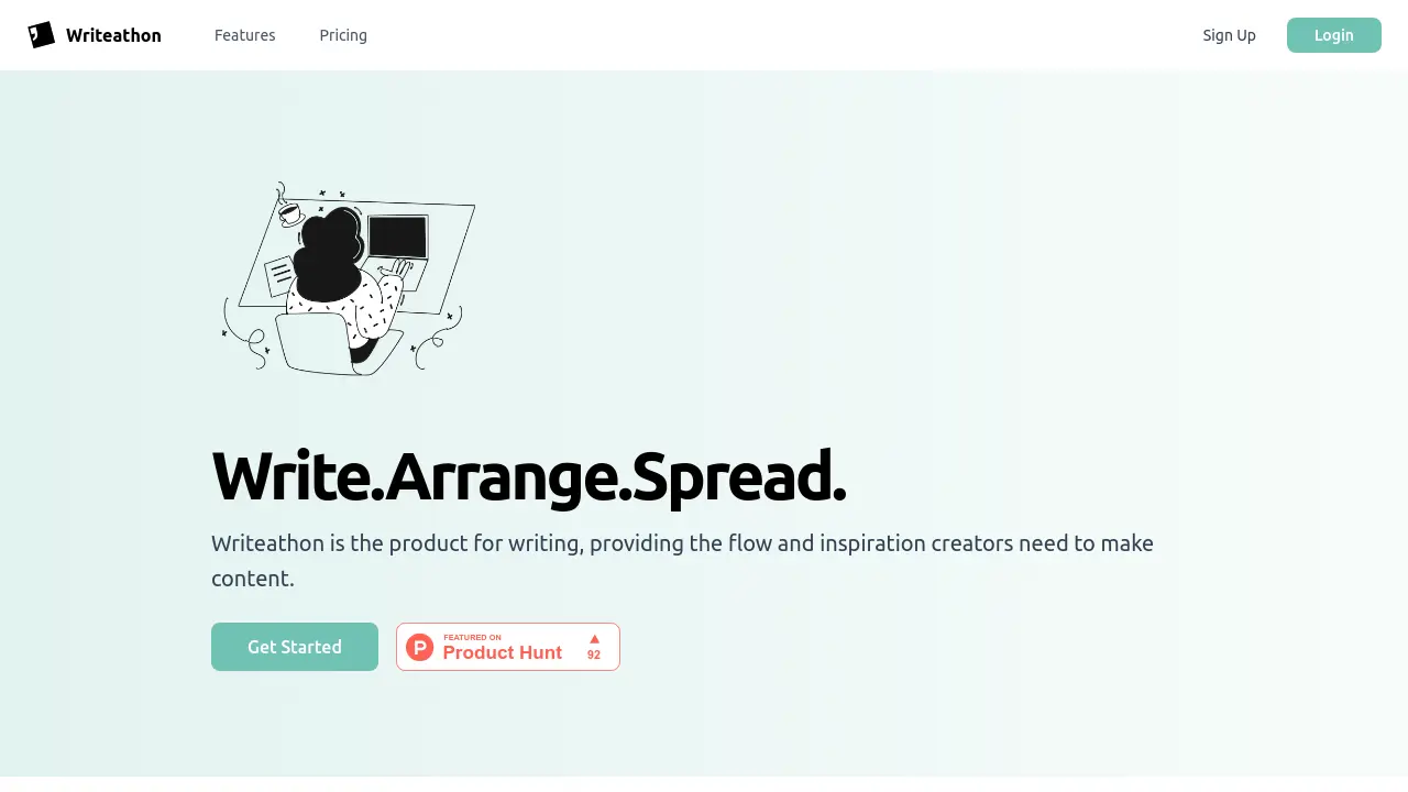 Screenshot of Writeathon