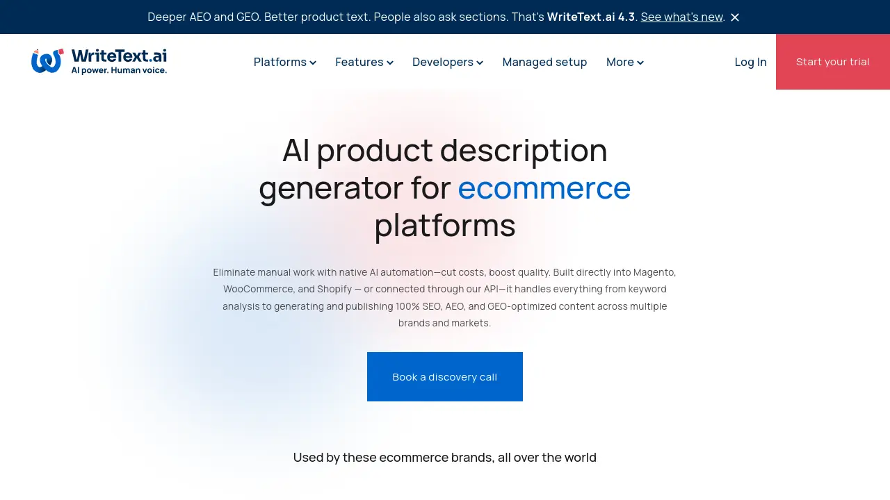 Screenshot of WriteText.ai