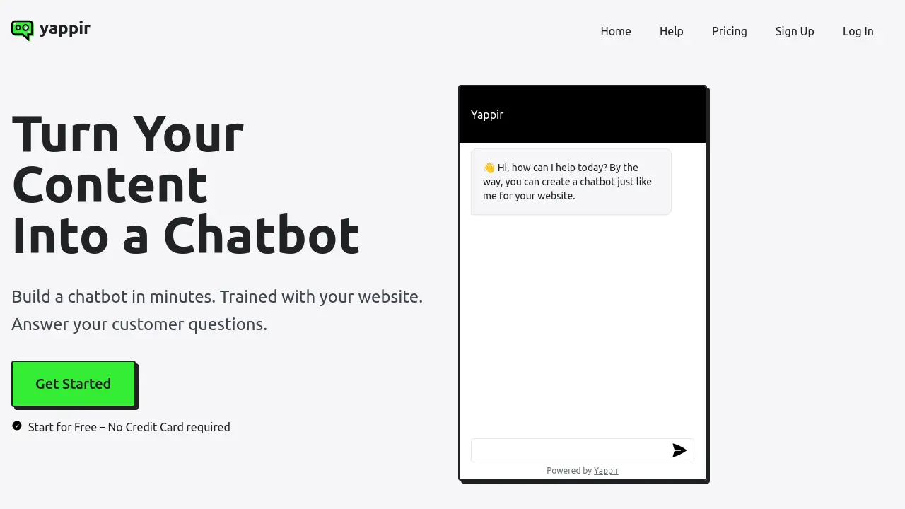 Screenshot of yappir