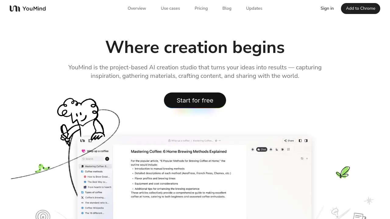 Screenshot of YouMind