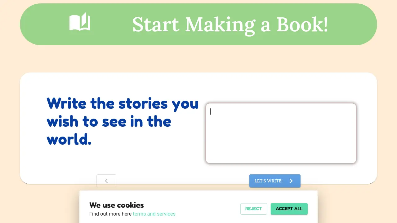 Screenshot of Your Own Story Book