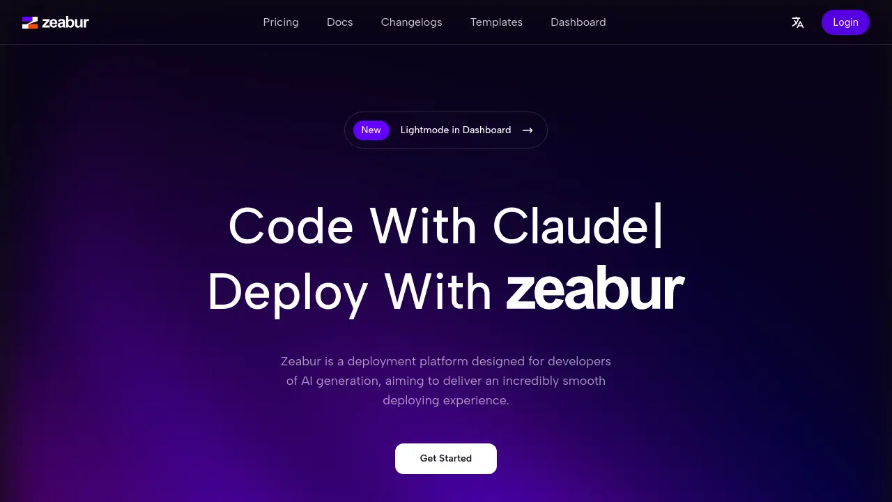 Screenshot of Zeabur