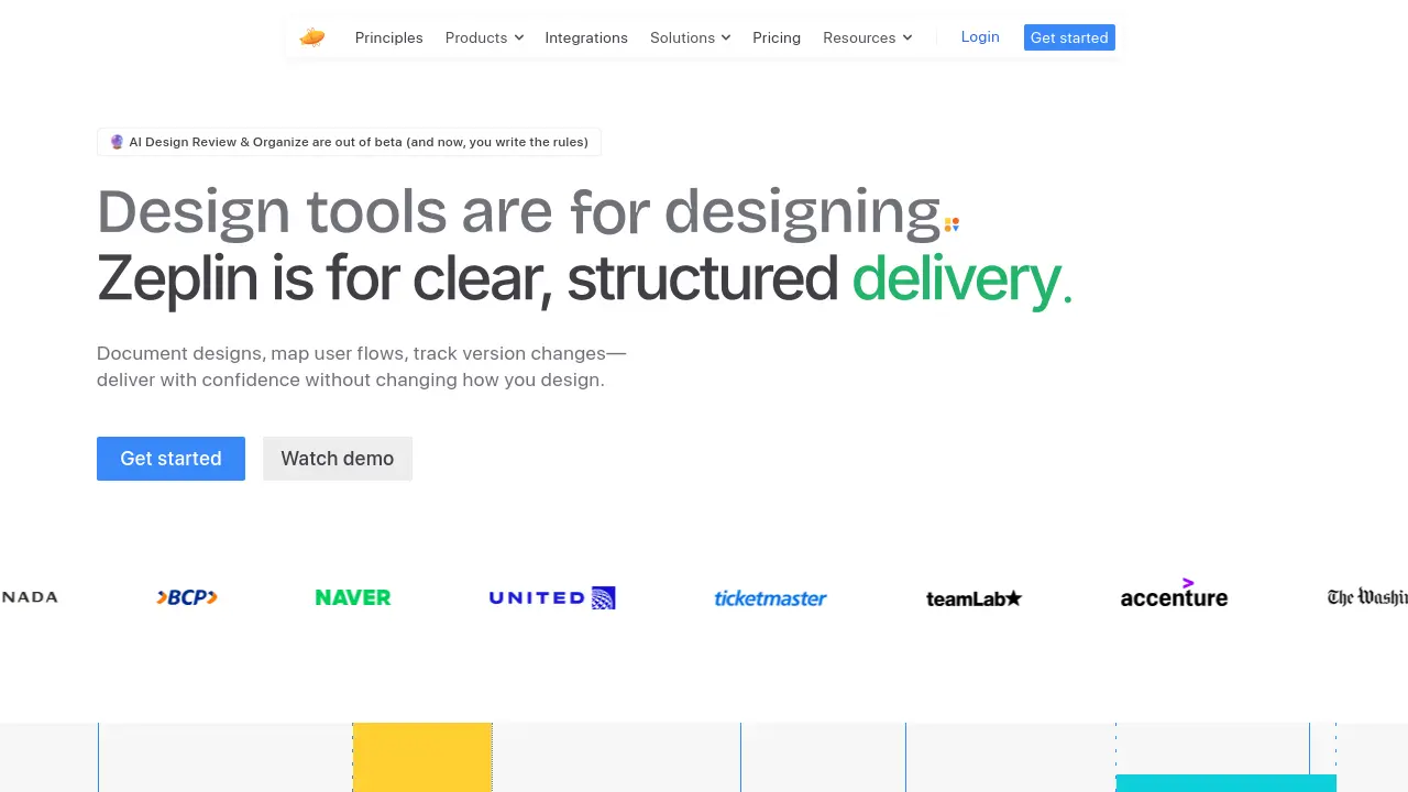 Screenshot of Zeplin