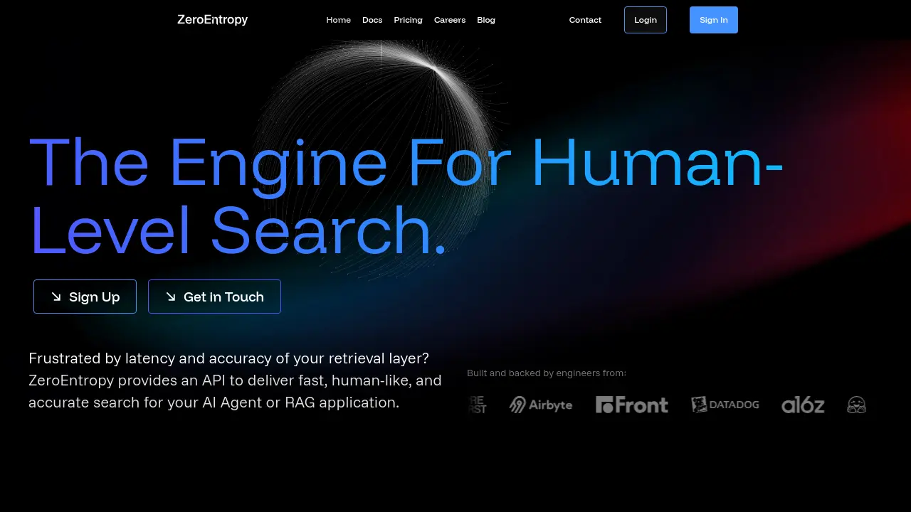 Screenshot of ZeroEntropy